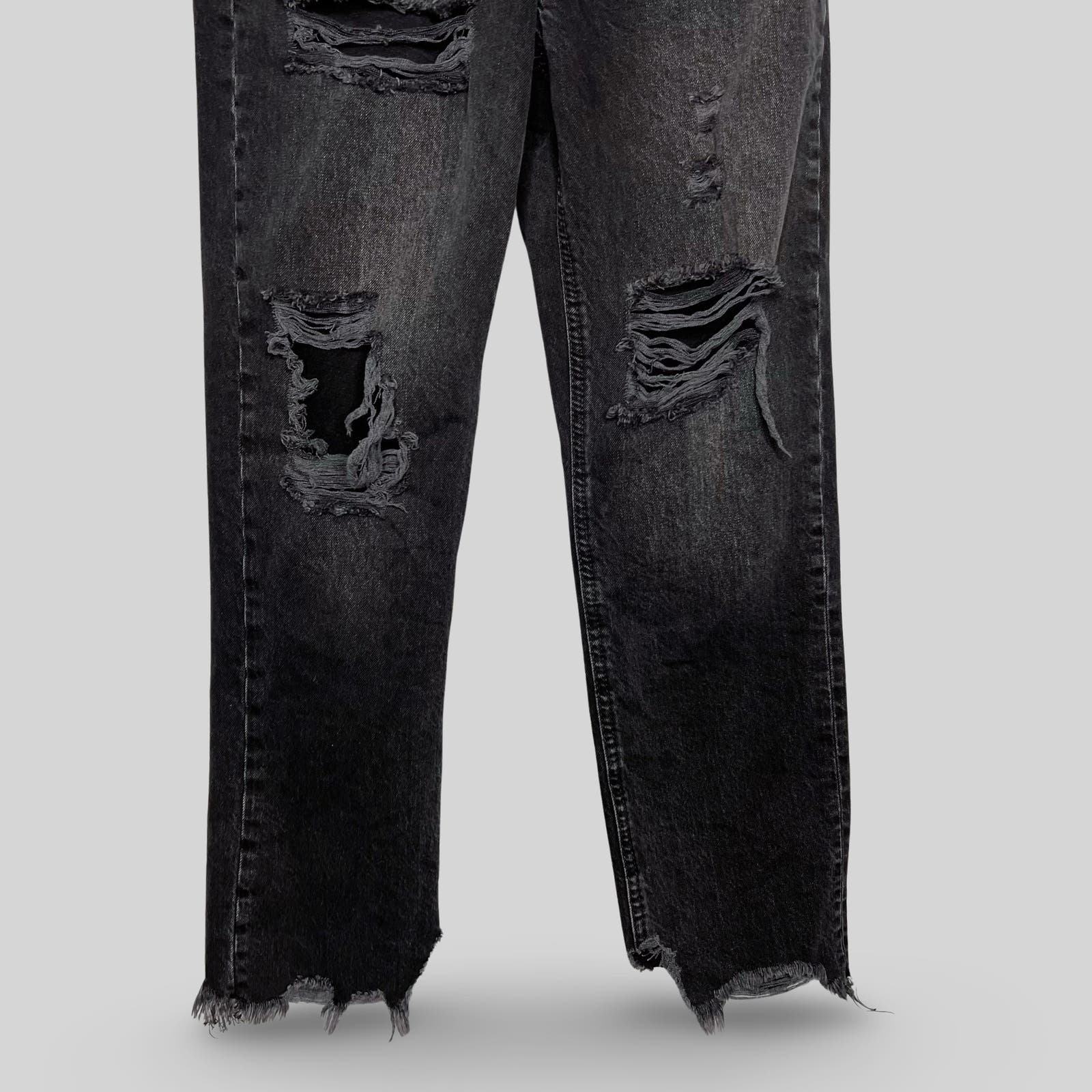 Free People Destructed Tapered Baggy Boyfriend Jeans - Second Seams