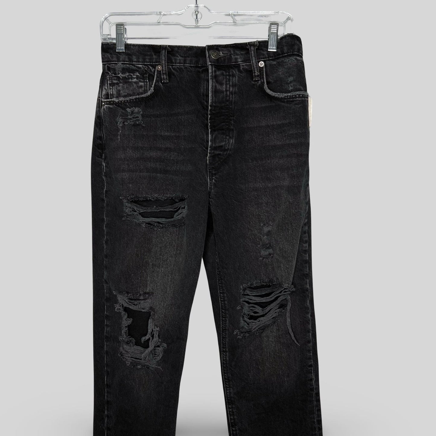 Free People Destructed Tapered Baggy Boyfriend Jeans - Second Seams
