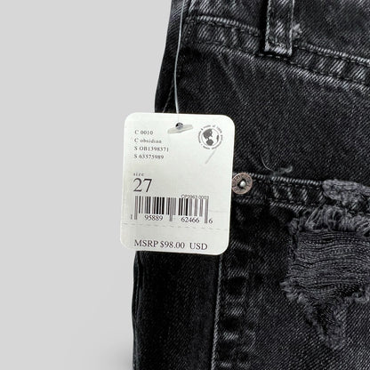 Free People Destructed Tapered Baggy Boyfriend Jeans - Second Seams