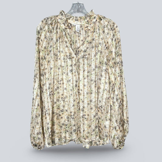 H&M Shadow Stripe Floral Blouse - Second Seams