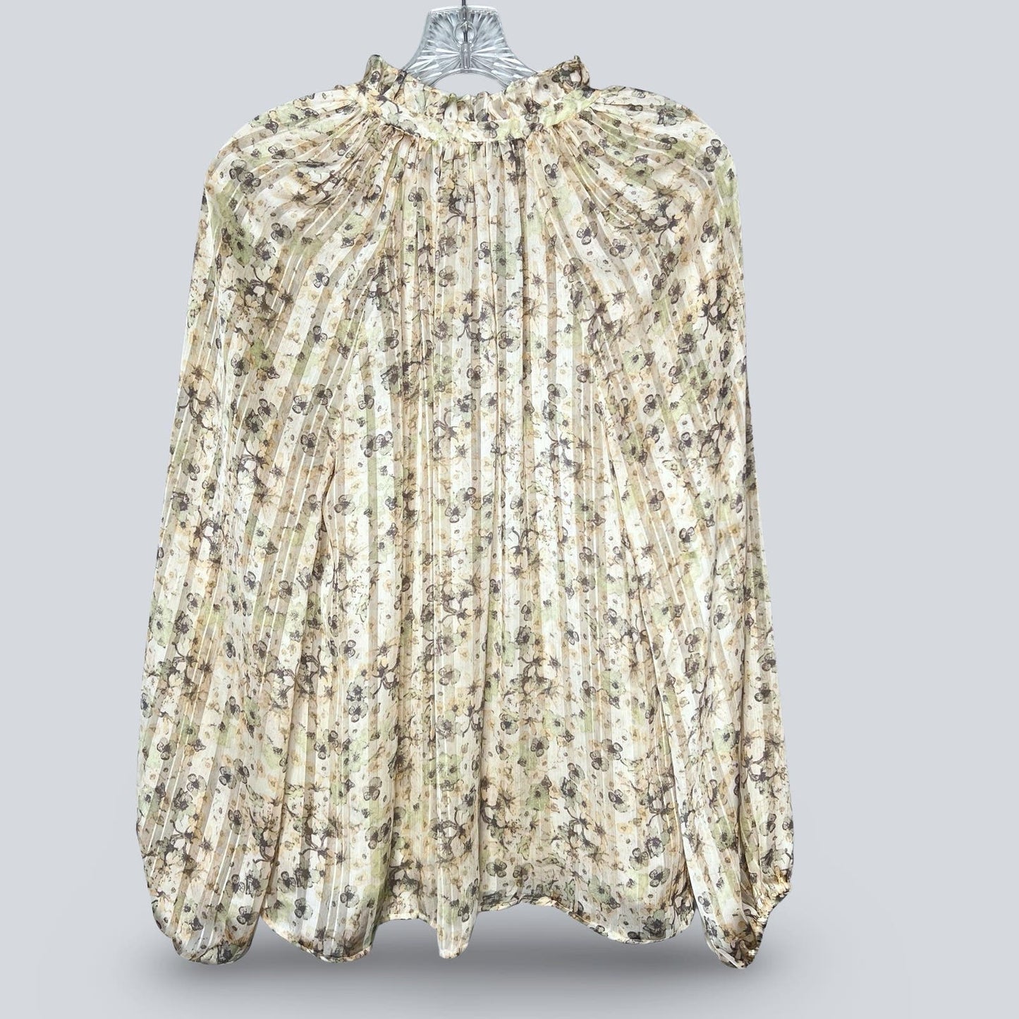 H&M Shadow Stripe Floral Blouse - Second Seams