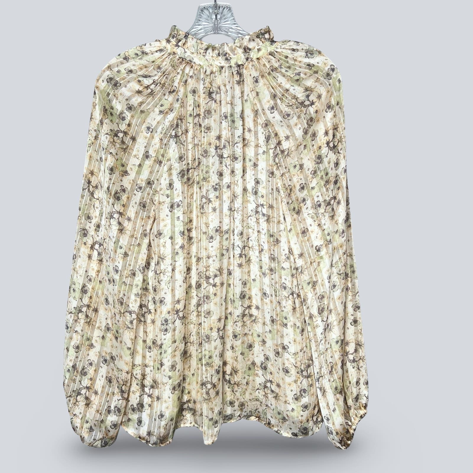 H&M Shadow Stripe Floral Blouse - Second Seams