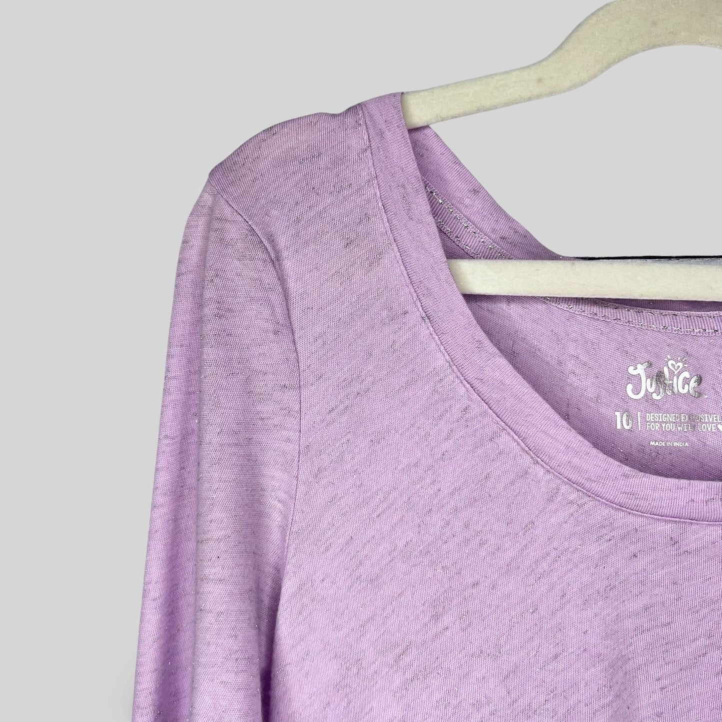 Justice Long Sleeve Glitter Top - Second Seams