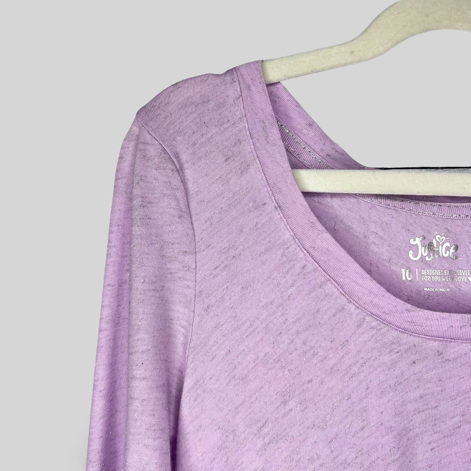 Justice Long Sleeve Glitter Top - Second Seams