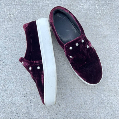 Rebecca Minkoff Velvet Slip On Sneakers - Second Seams