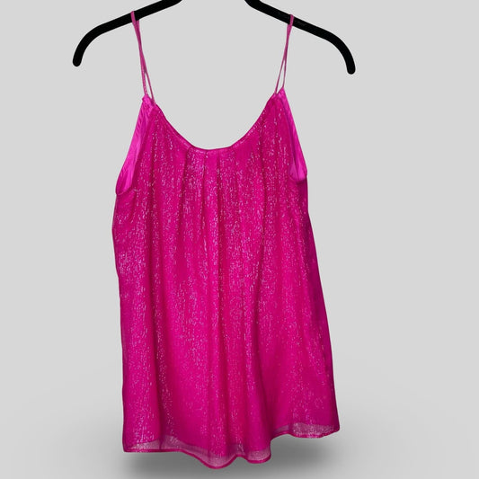 Rory Beca Metallic Pink Silk Top - Second Seams