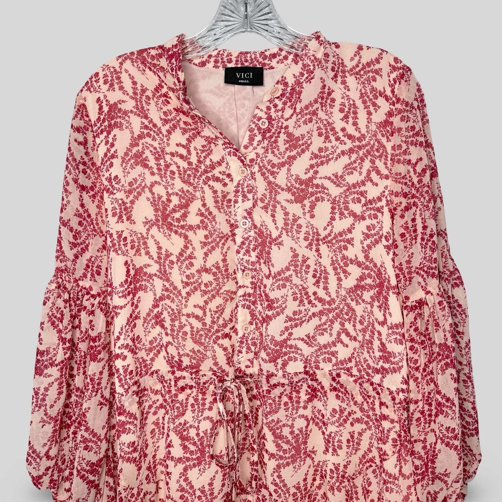 VICI Grapevine Half Button Long Sleeve Dress - Second Seams