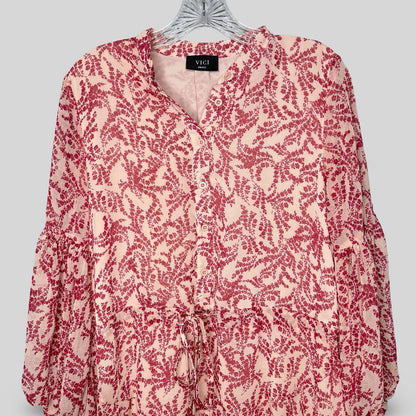 VICI Grapevine Half Button Long Sleeve Dress - Second Seams