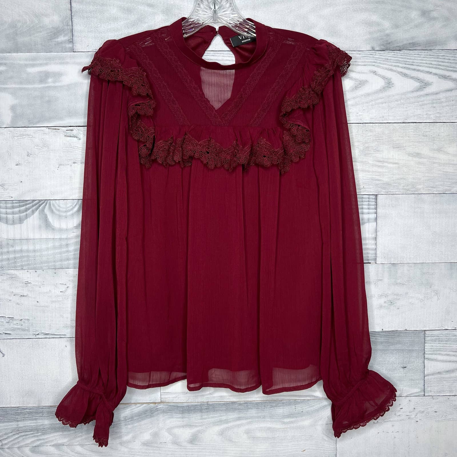 VICI Long Sleeve Ruffle Blouse - Second Seams