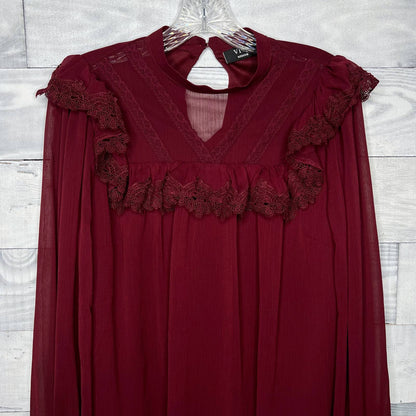 VICI Long Sleeve Ruffle Blouse - Second Seams