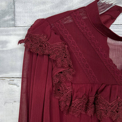 VICI Long Sleeve Ruffle Blouse - Second Seams