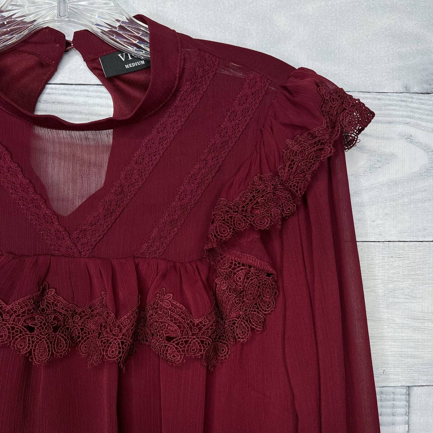 VICI Long Sleeve Ruffle Blouse - Second Seams