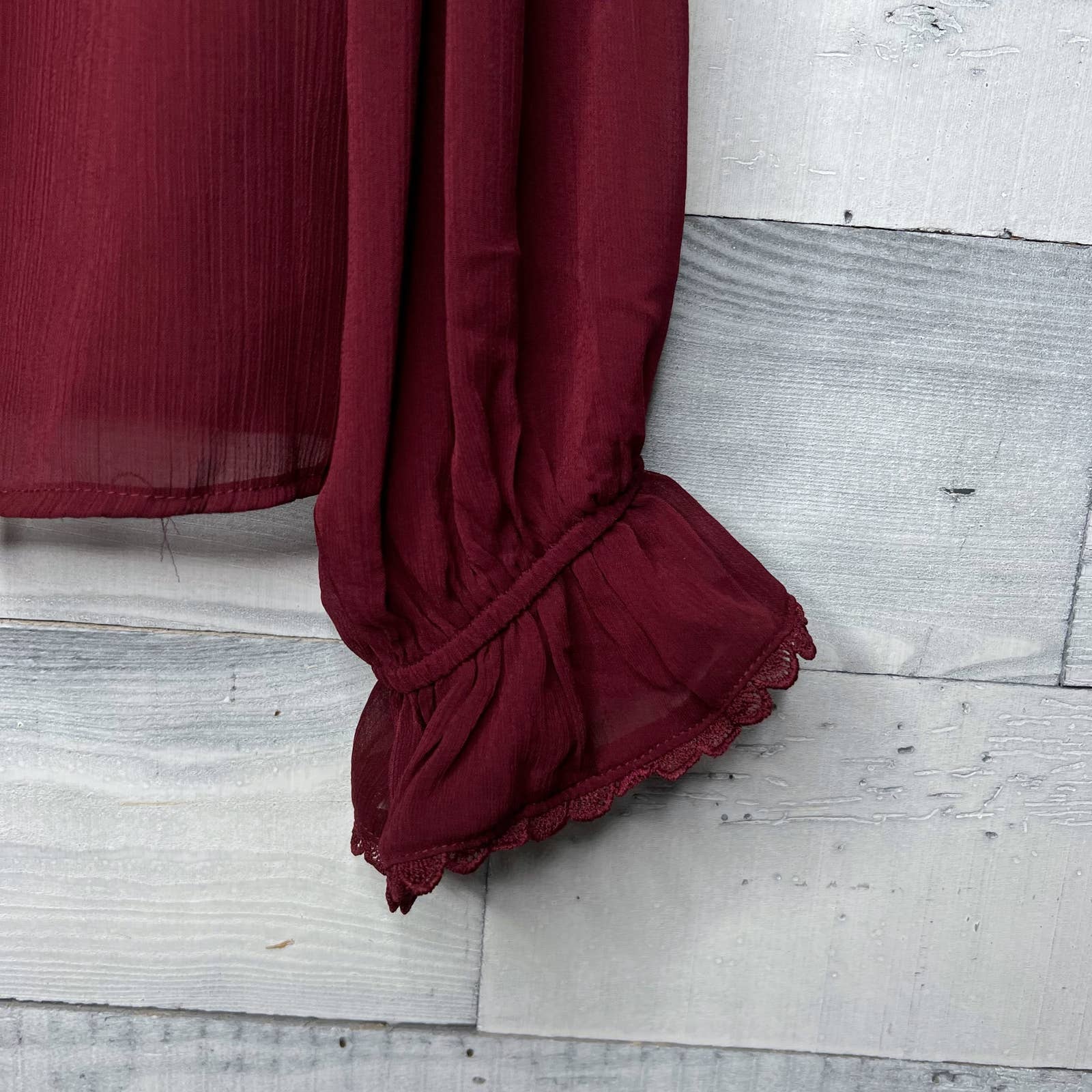 VICI Long Sleeve Ruffle Blouse - Second Seams