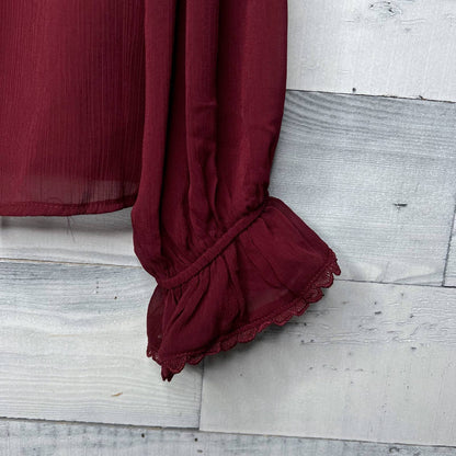 VICI Long Sleeve Ruffle Blouse - Second Seams