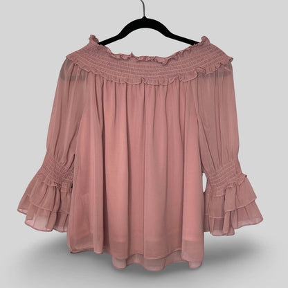 VICI Off Shoulder Ruffle Blouse - Second Seams