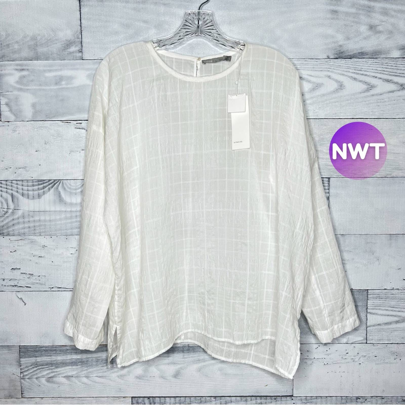 Vince Windowpane Tunic Top - Second Seams