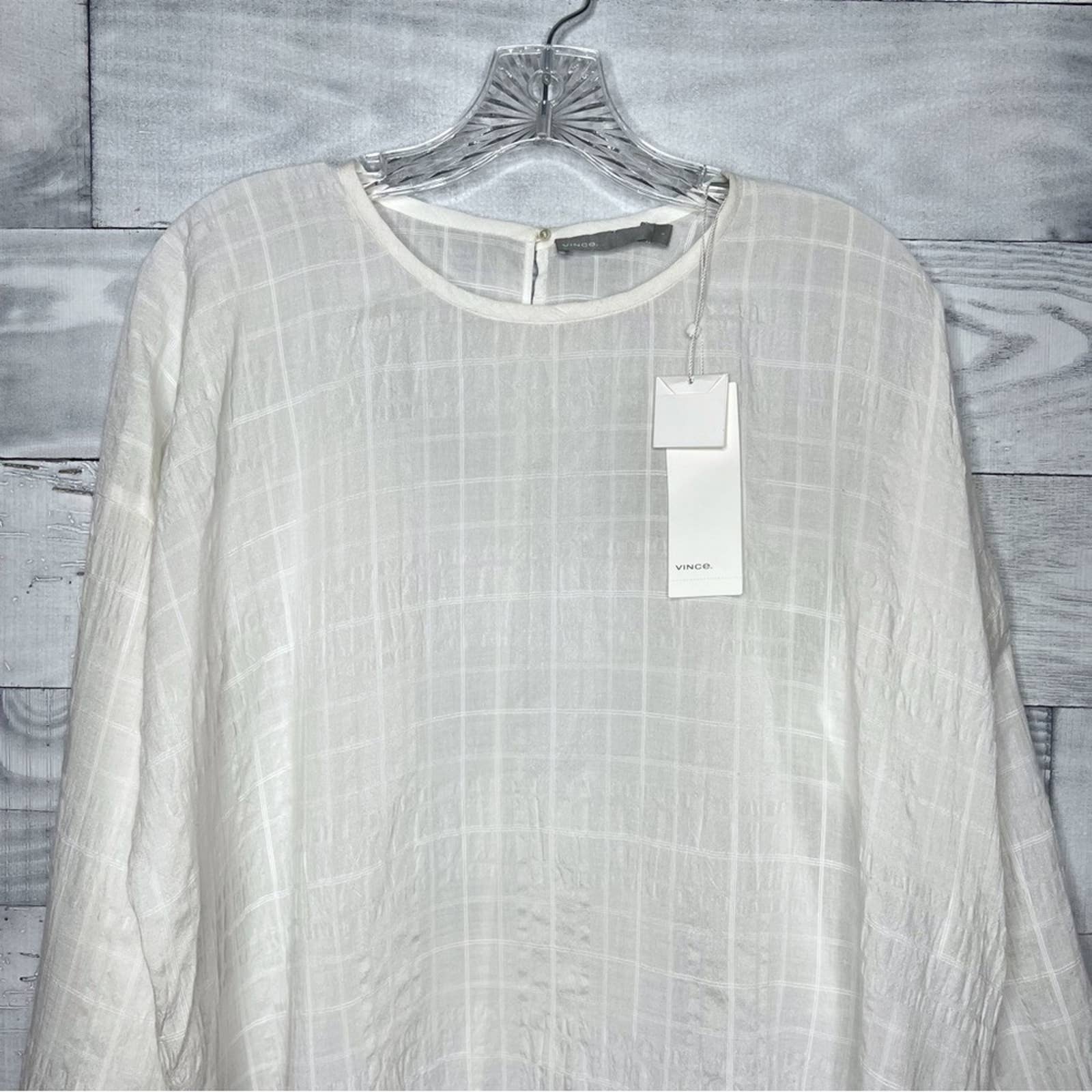 Vince Windowpane Tunic Top - Second Seams