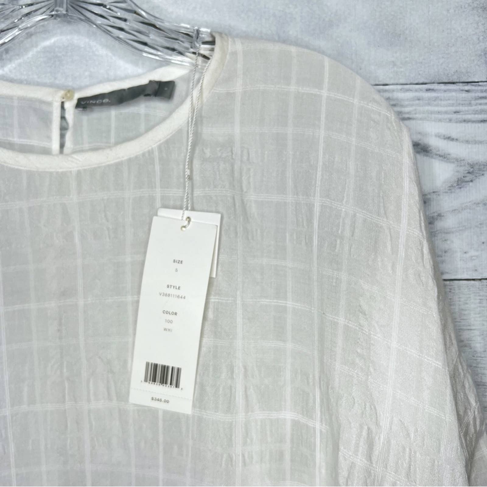 Vince Windowpane Tunic Top - Second Seams