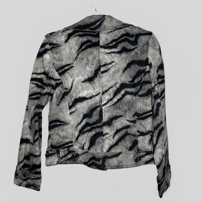White House Black Market Animal Print Moto Jacket - Second Seams