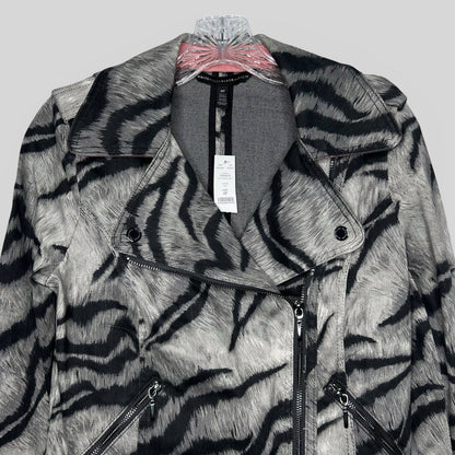 White House Black Market Animal Print Moto Jacket - Second Seams