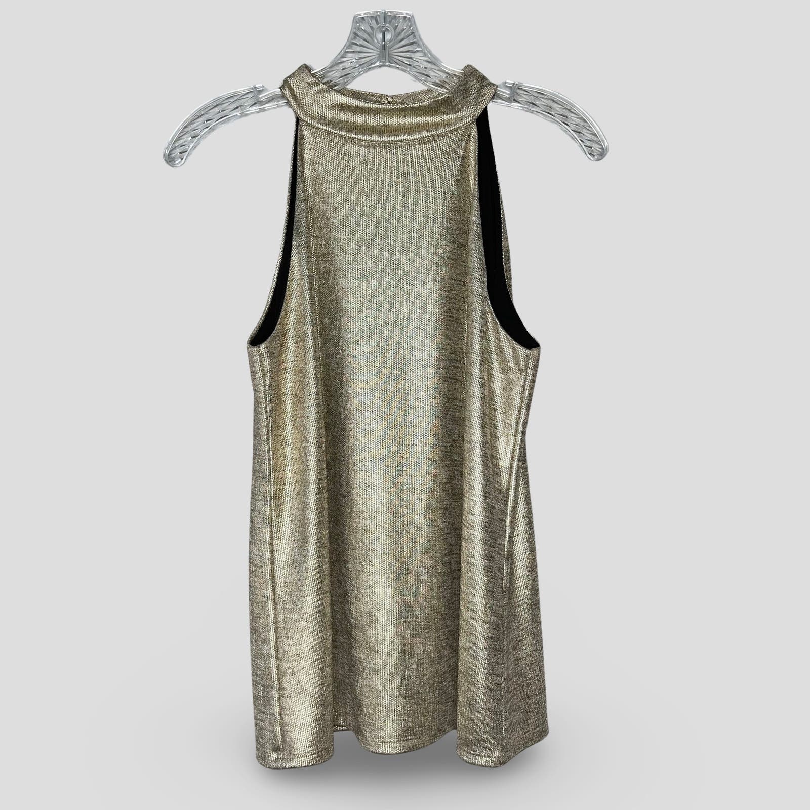 White House Black Market Metallic Gold Top - Second Seams