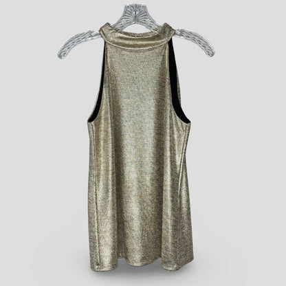 White House Black Market Metallic Gold Top - Second Seams