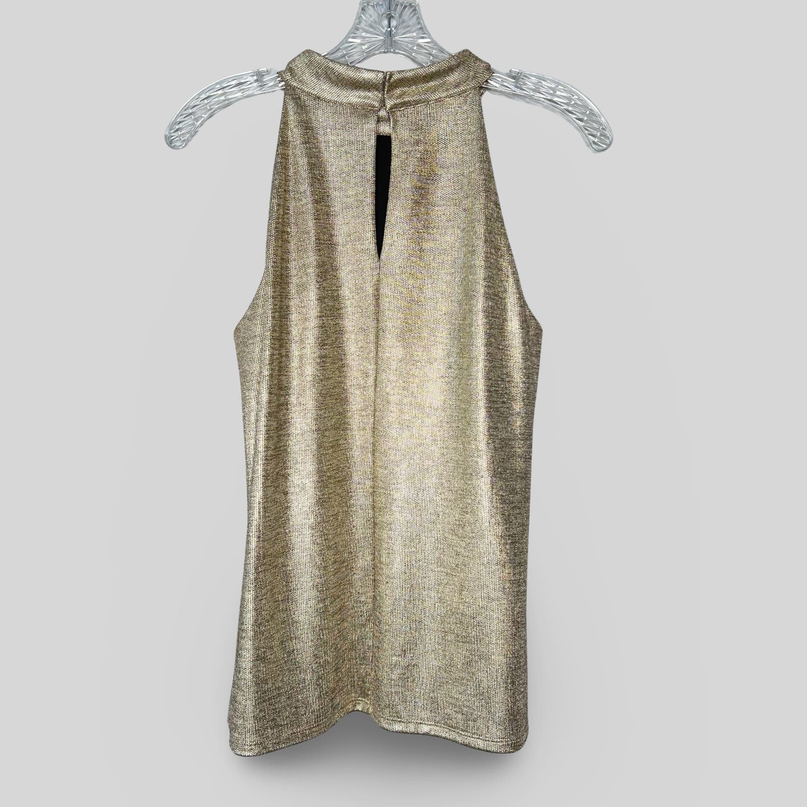 White House Black Market Metallic Gold Top - Second Seams