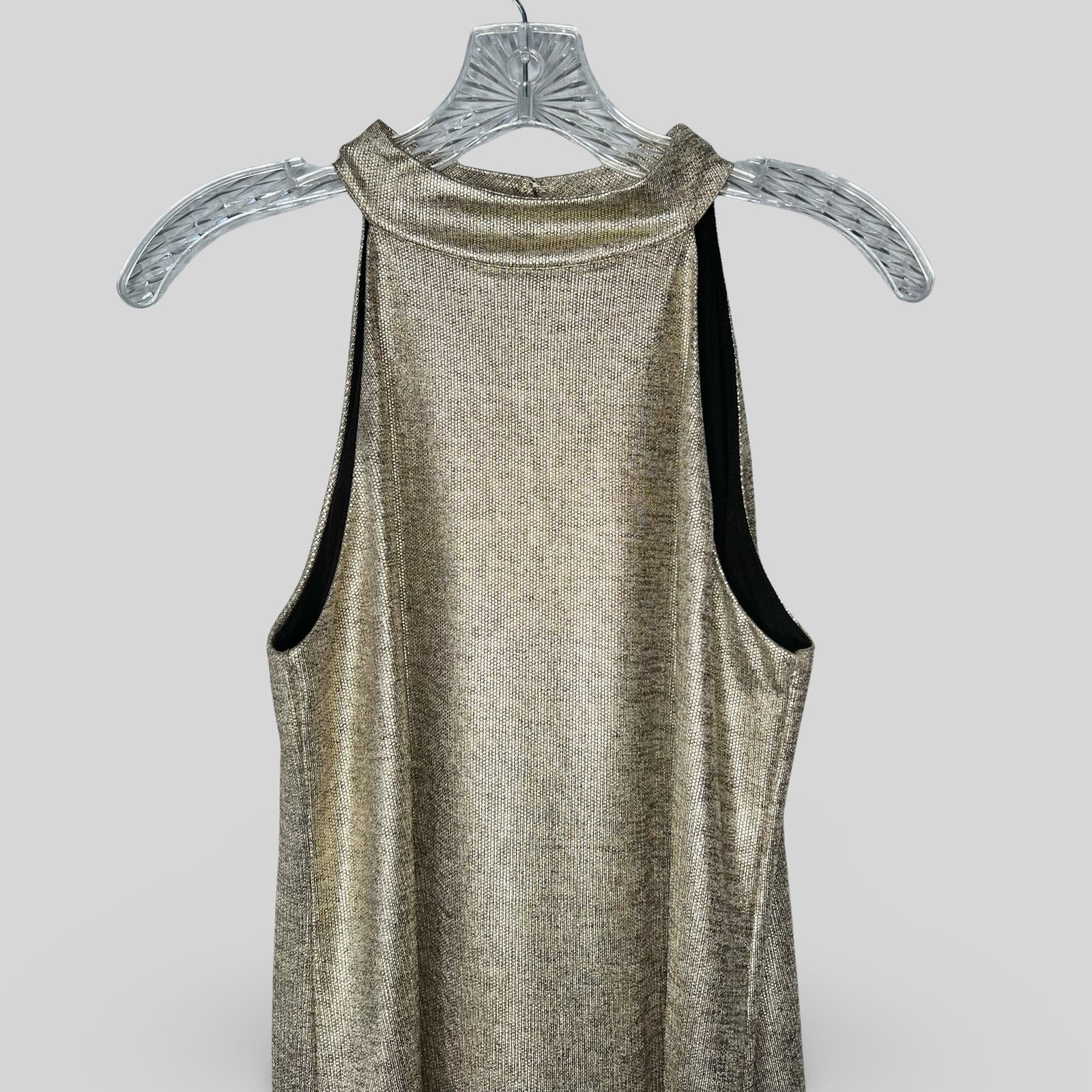 White House Black Market Metallic Gold Top - Second Seams