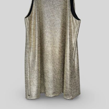White House Black Market Metallic Gold Top - Second Seams