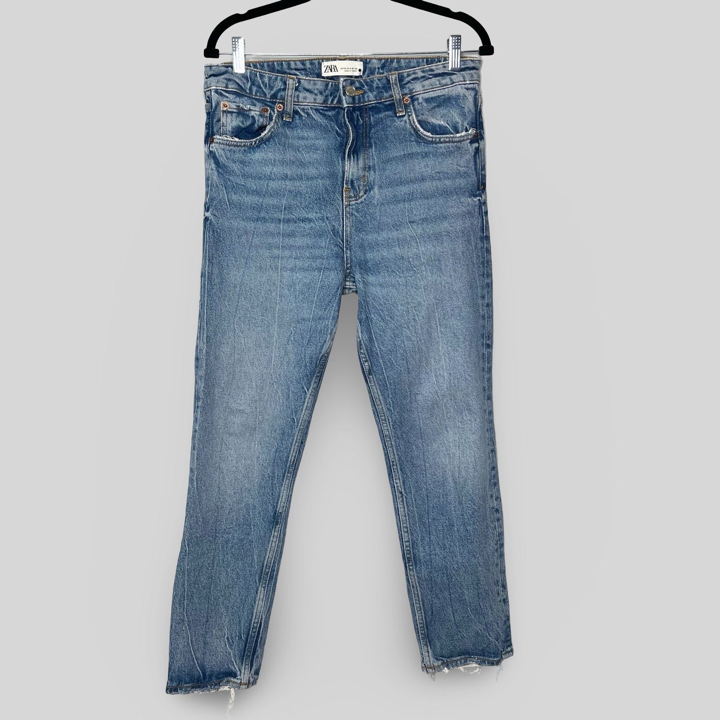 Zara The High Waisted Straight Leg Jeans - Second Seams
