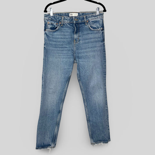 Zara The High Waisted Straight Leg Jeans - Second Seams