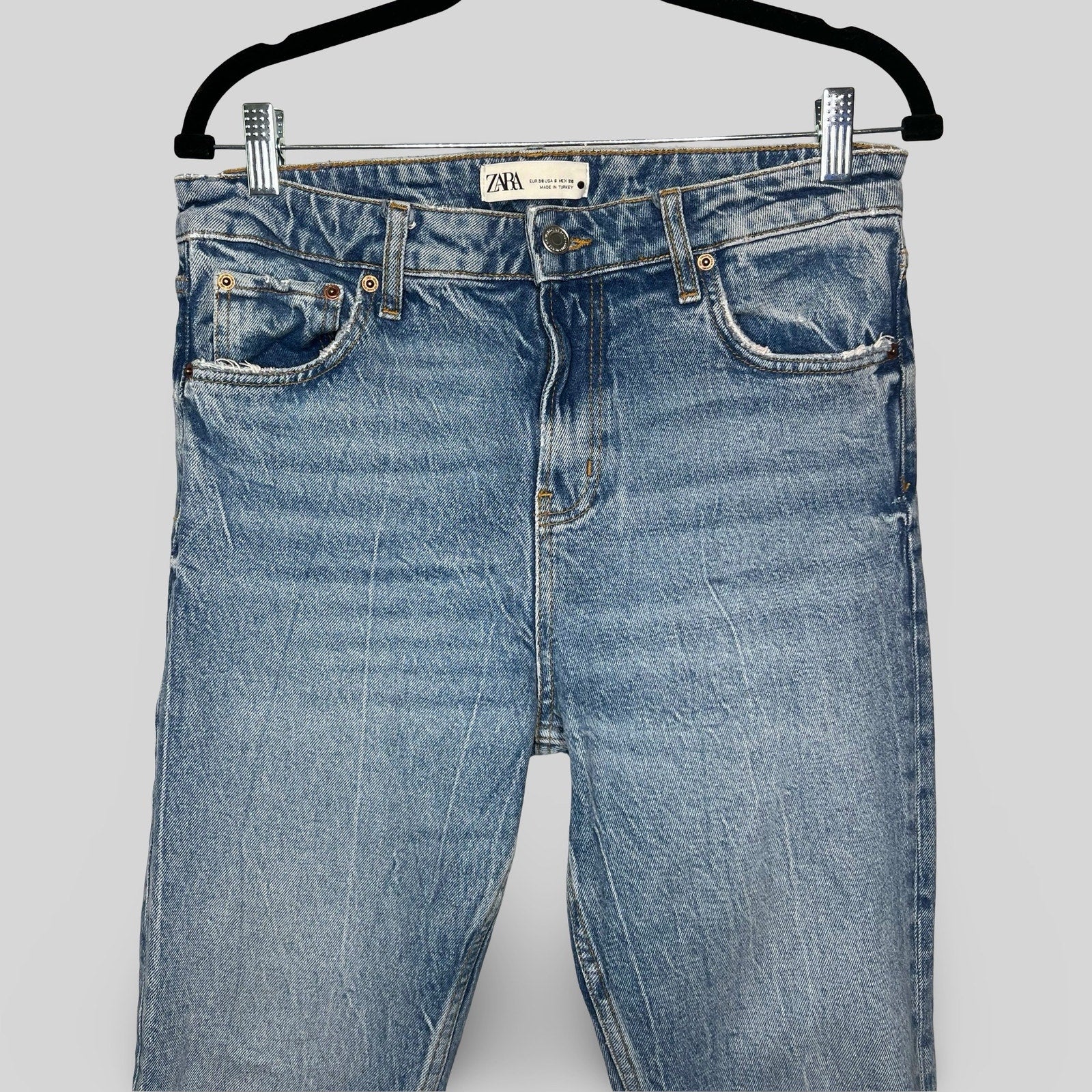 Zara The High Waisted Straight Leg Jeans - Second Seams
