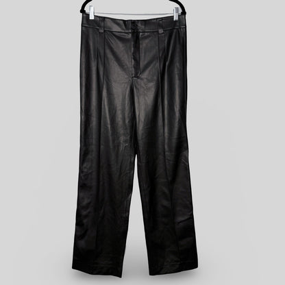 Zara Vegan Leather Wide Leg Pants - Second Seams