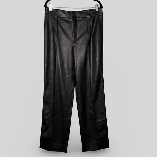 Zara Vegan Leather Wide Leg Pants - Second Seams