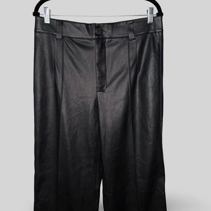 Zara Vegan Leather Wide Leg Pants - Second Seams