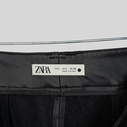 Zara Vegan Leather Wide Leg Pants - Second Seams
