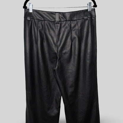 Zara Vegan Leather Wide Leg Pants - Second Seams