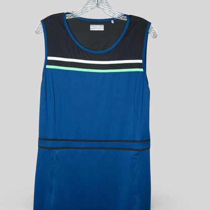 Callaway Golf Dress Athletic Sleeveless Workout Golfing Blue Black Size L - Second Seams