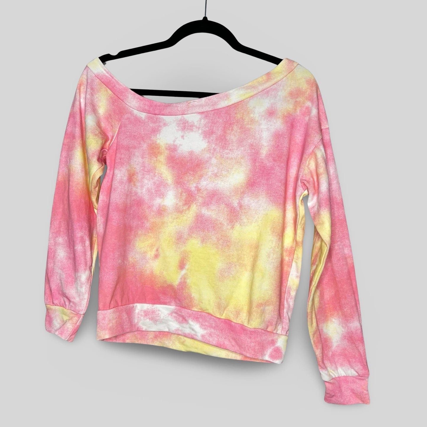 Superdown Tie Dye One Shoulder Sweatshirt - Second Seams