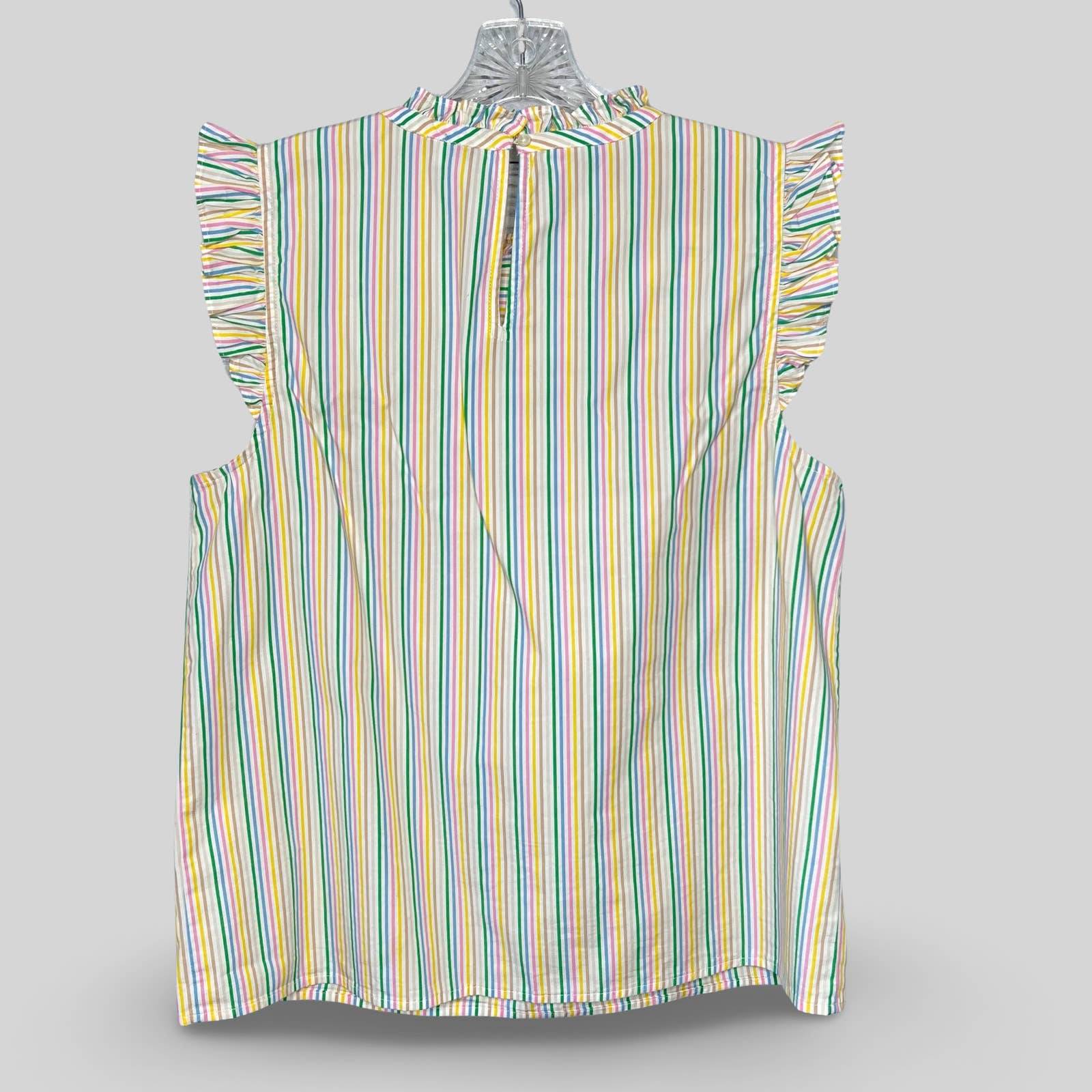 J. Crew Striped Ruffle Top - Second Seams