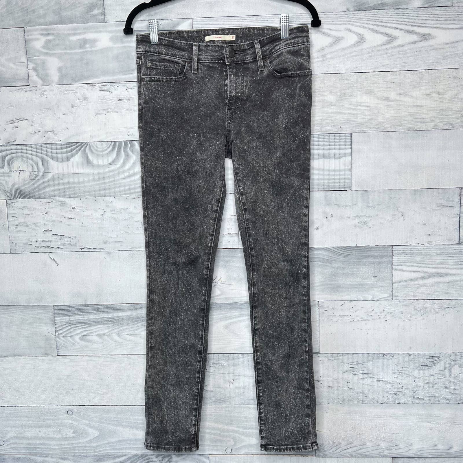 Levi's 711 Skinny Jeans in Acid Wash - Second Seams