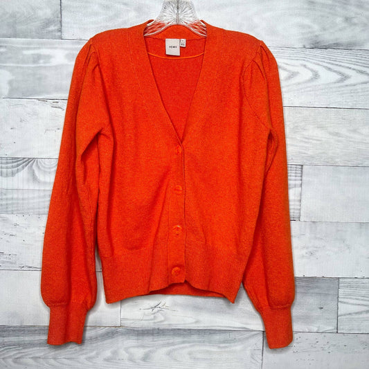 ICHI Orange Cardigan Sweater - Second Seams