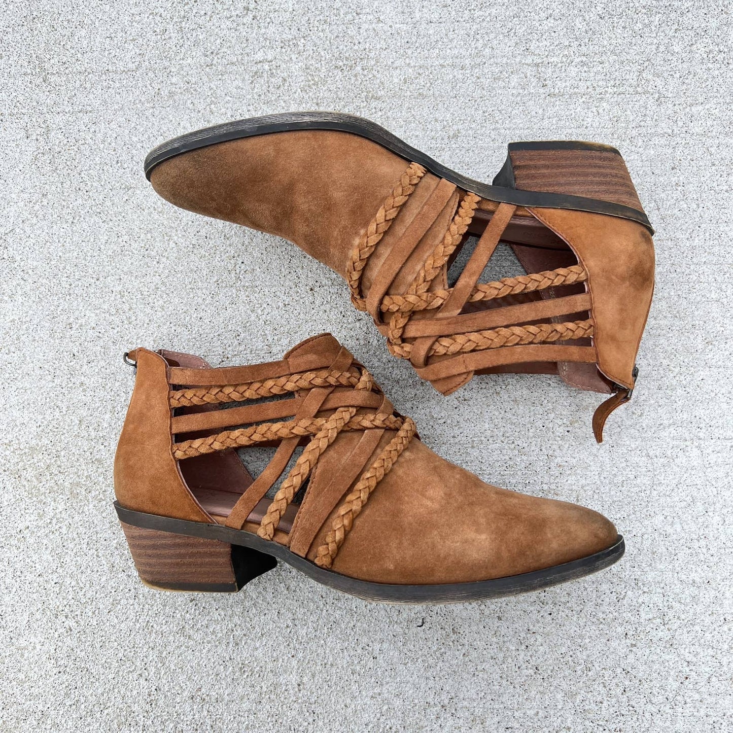 Caslon Suede Braided Booties - Second Seams