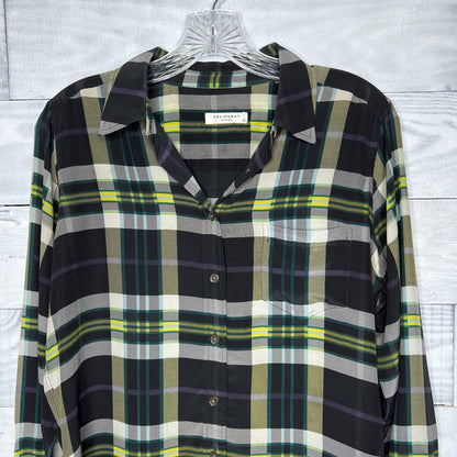 Equipment Plaid Silk Button Down Top - Second Seams