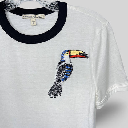 Express Sequin Toucan Tee - Second Seams