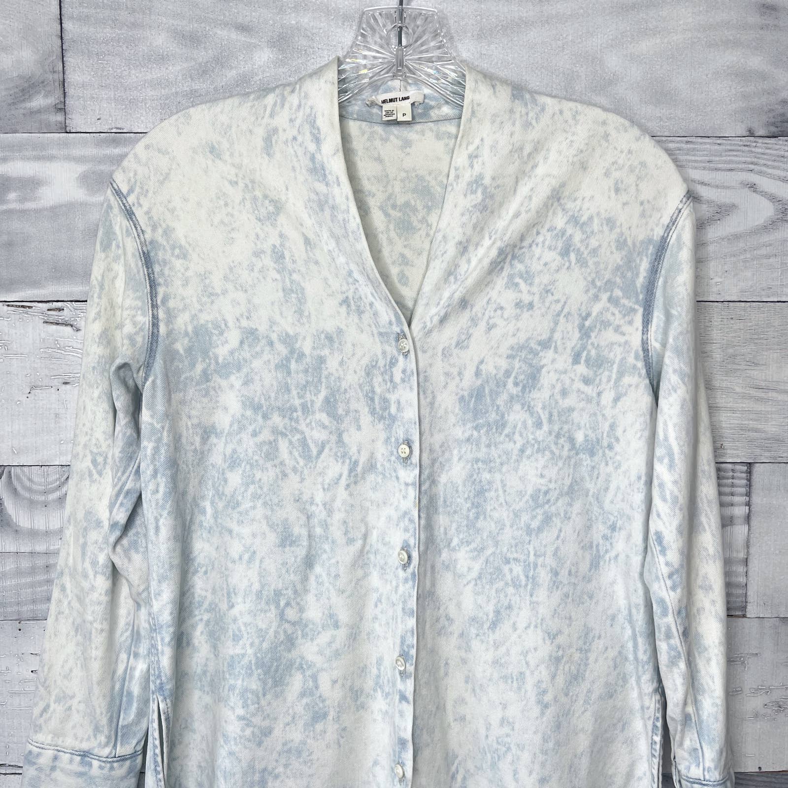 Helmut Lang Acid Wash Chambray Button Down Shirt - Second Seams