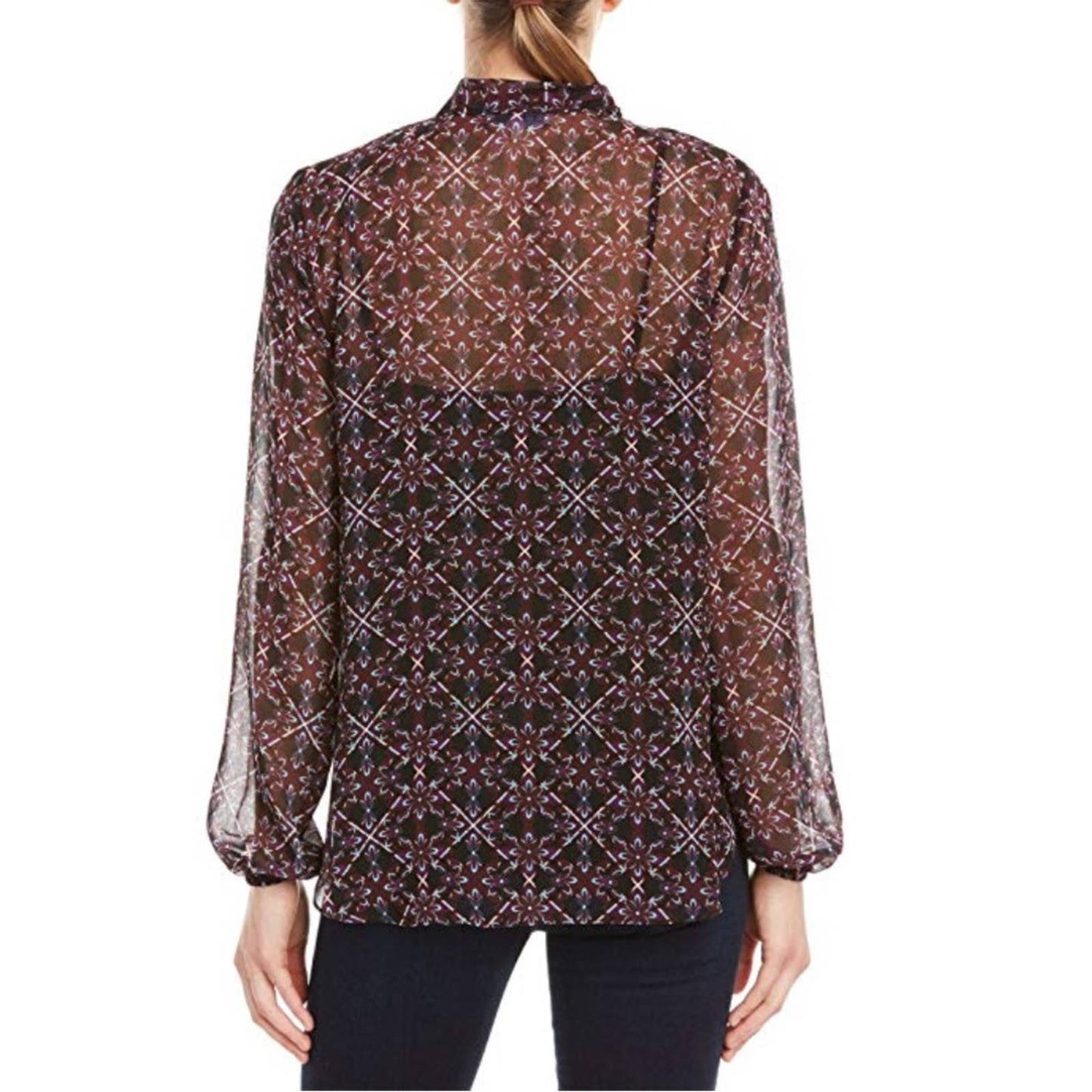 1. State Patterned Blouse - Second Seams