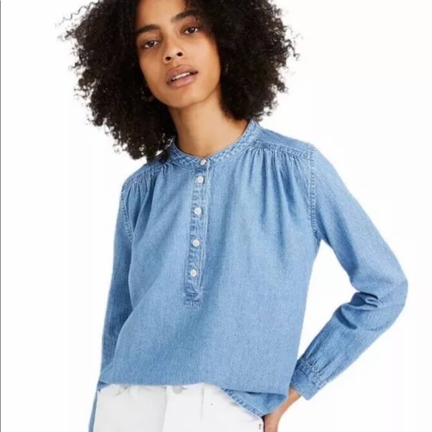 Madewell Shirred Popover Top - Second Seams