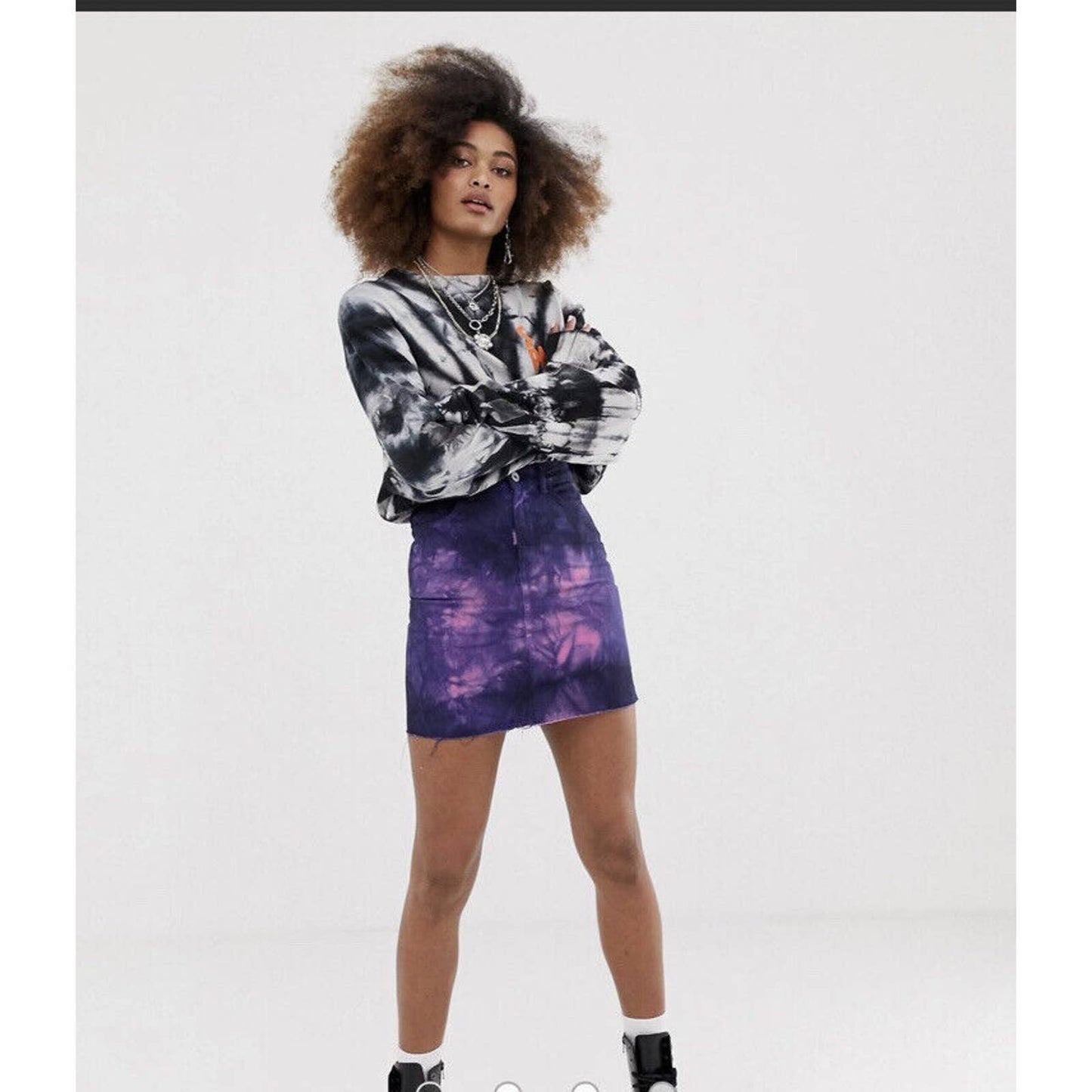 ASOS x Collusion Tie Dye Denim Skirt - Second Seams